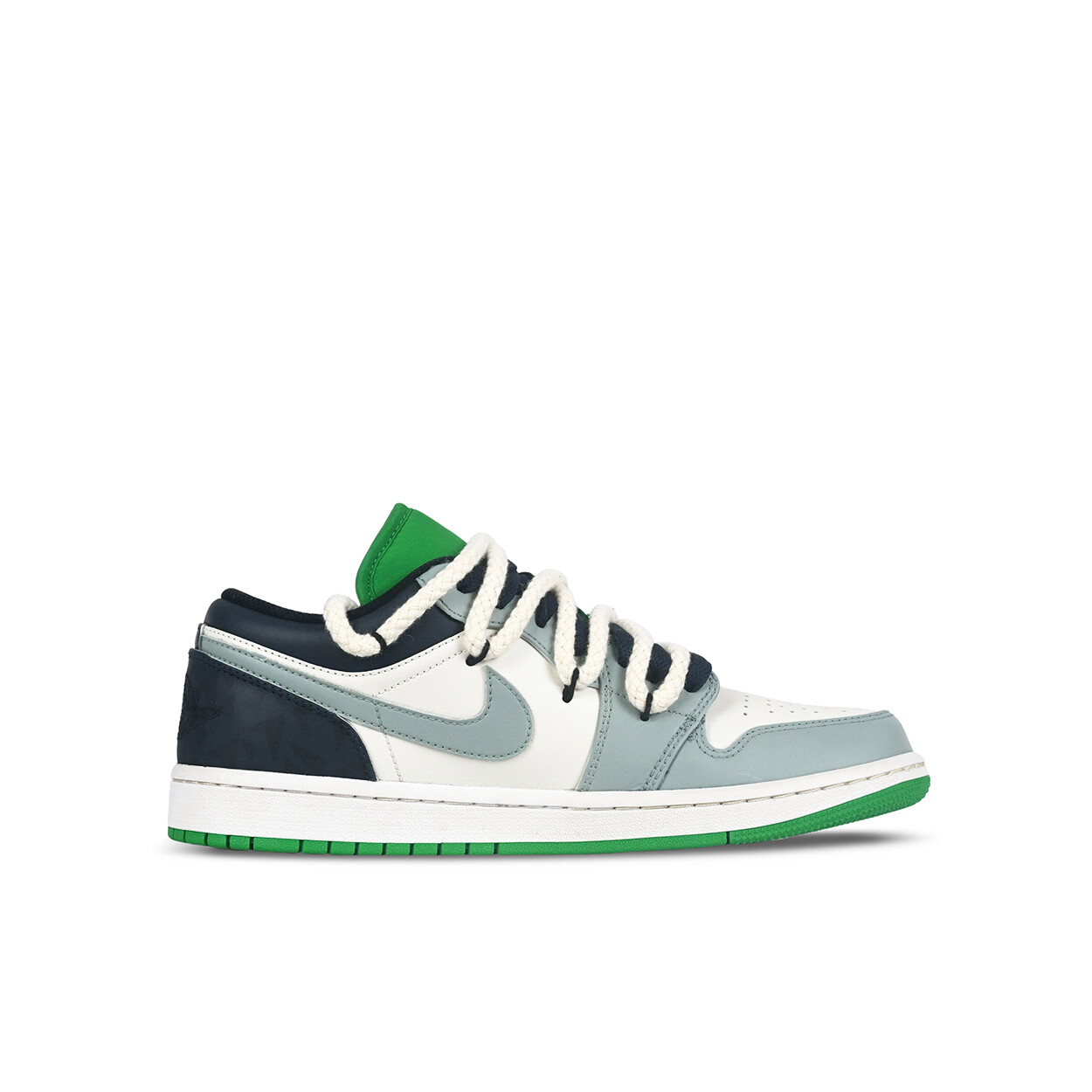 

Кроссовки Air Jordan 1 Vintage Basketball Shoes Men Low-top Blue/Green, темно-синий
