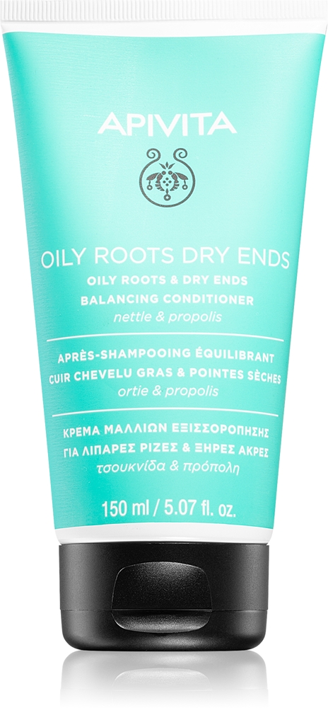 

Балансирующий кондиционер для жирных корней и сухих кончиков волос для жирной кожи головы и сухих кончиков волос Apivita, 150 мл