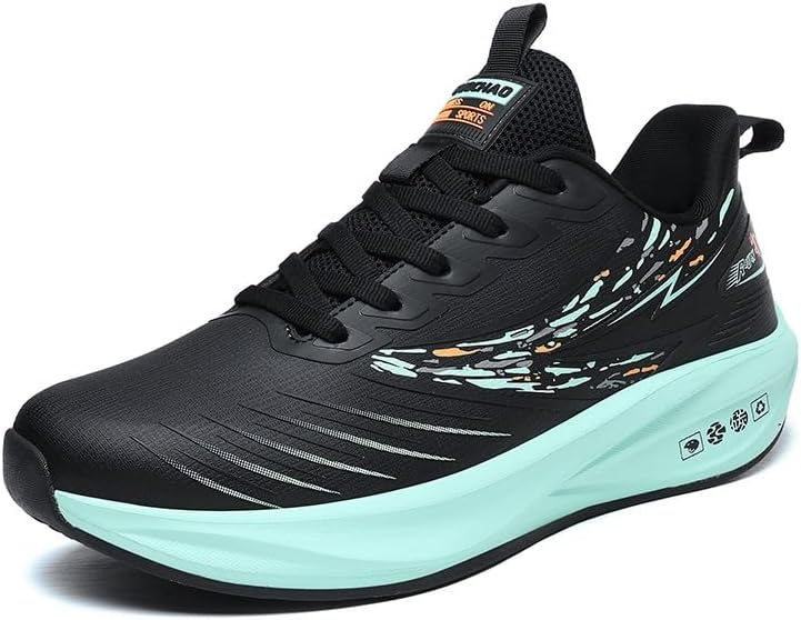 

Мужские спортивные кроссовки на шнуровке с толстой подошвой, модные, дышащие, нескользящие, износостойкие, для бега и повседневной носки Solastride, черный