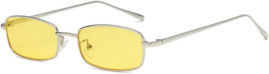 

Солнцезащитные очки UV400 с защитой от УФ-излучения — металлические конфетные цвета, маленькая оправа, подходят для женщин и мужчин, для бега и занятий спортом на открытом воздухе UYPTK, C2 Silver-yellow