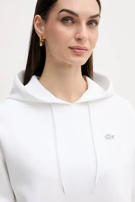 Худи Lacoste Белая с логотипом — фото 4