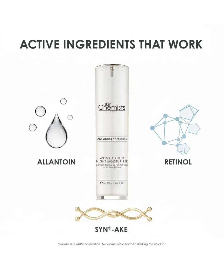Крем для лица Skinchemists — Ночной увлажняющий против морщин с антивозрастным эффектом, , белый, 50 мл — фото 3