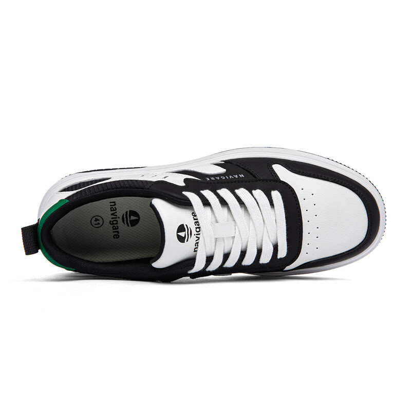 Кроссовки NAVIGARE Skateboarding Shoes Men Low-top, черный/белый — фото 3