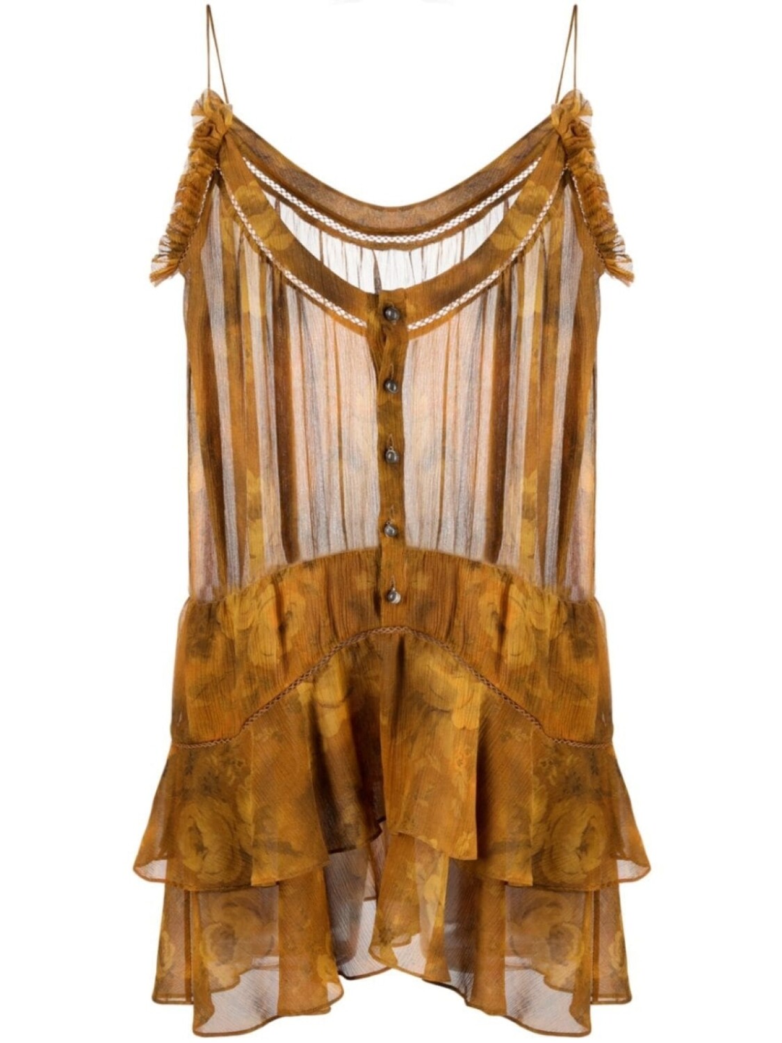 

Dsquared2 платье мини с цветочным принтом, оранжевый