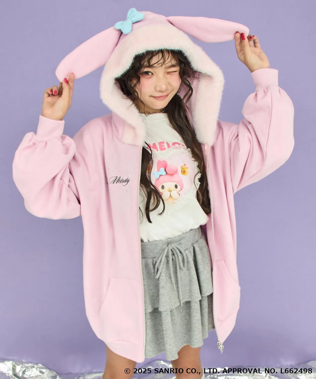 Парка с ушками My Melody ANAP GiRL, светлый розовый