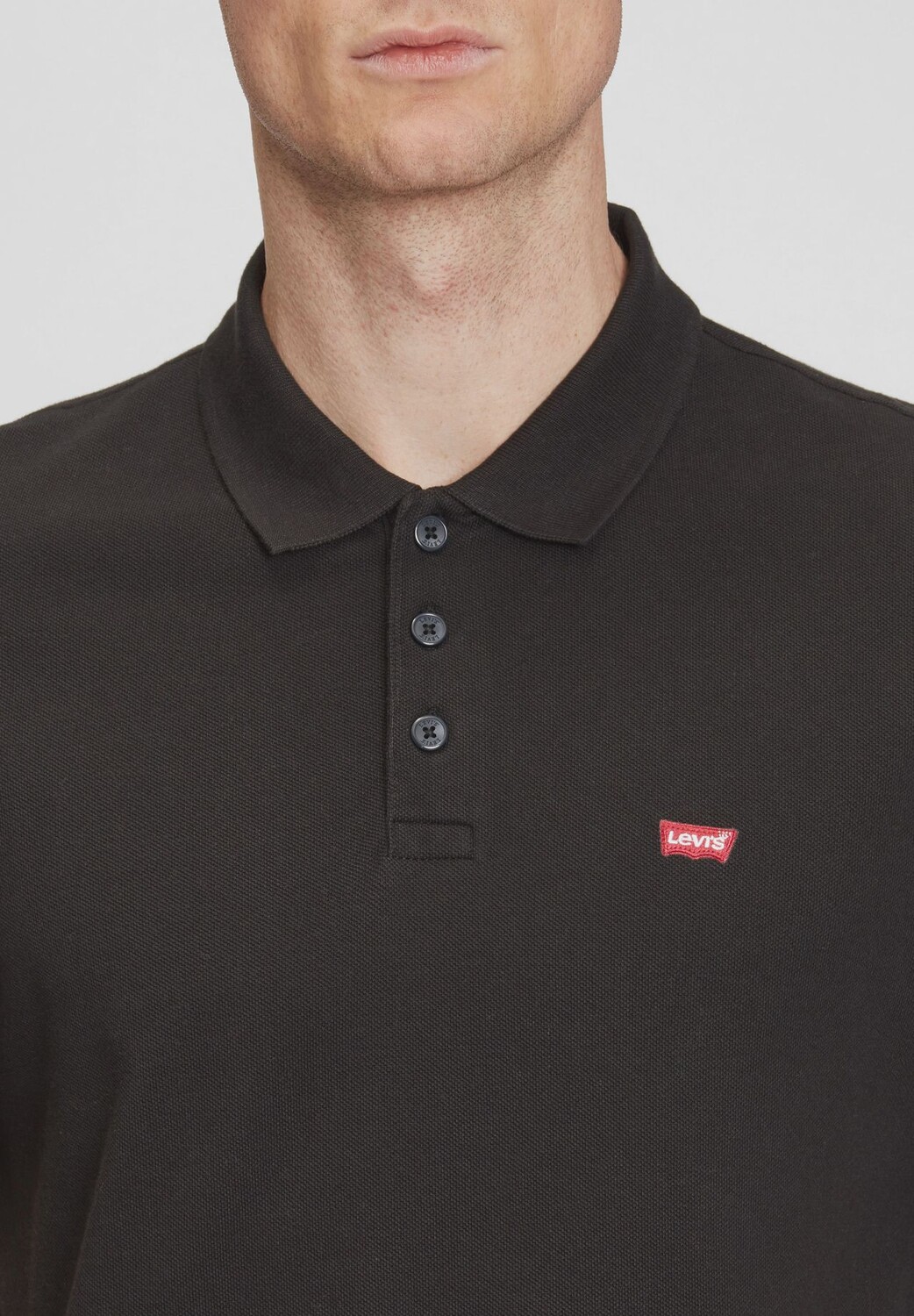 Футболка, хлопок, однотонная, мужская Levi's, черный — фото 3