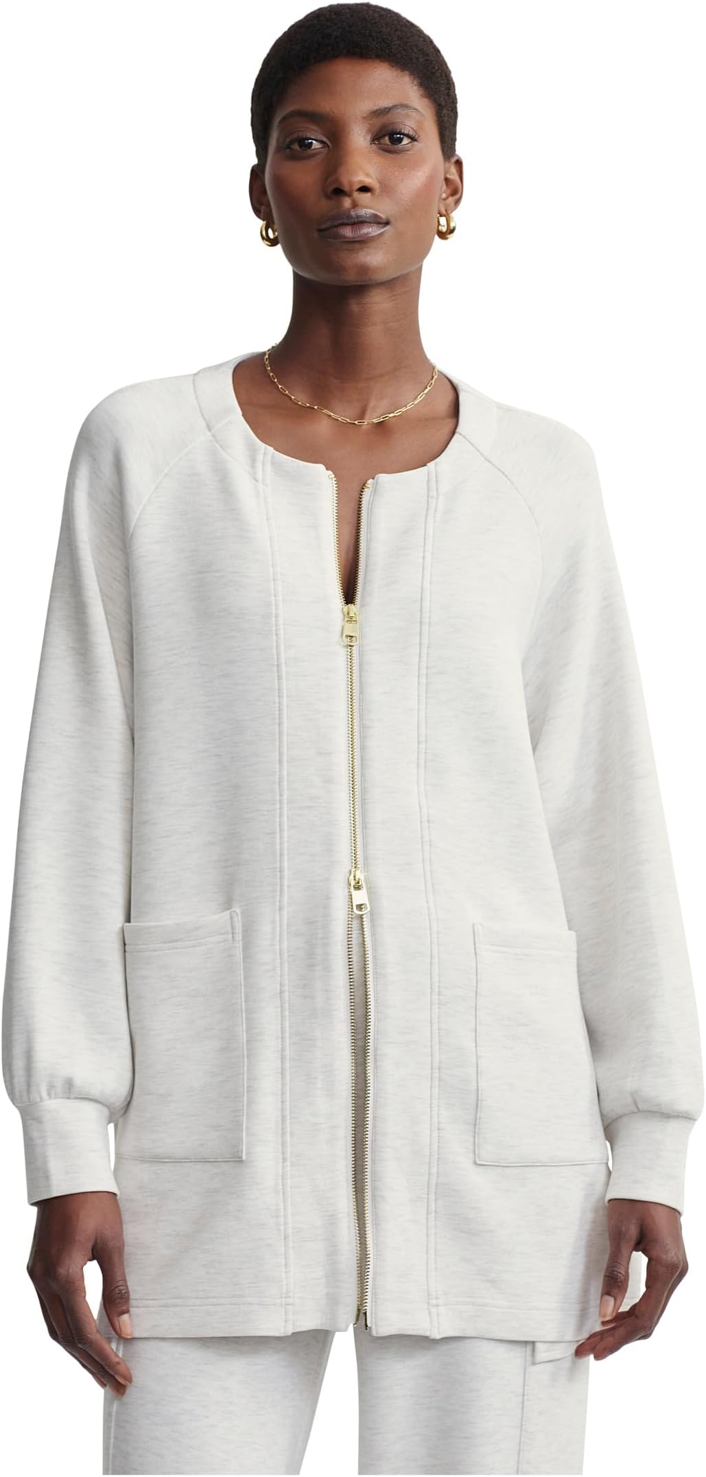 

Толстовка Varley Augusta Zip Through, цвет Ivory Marl