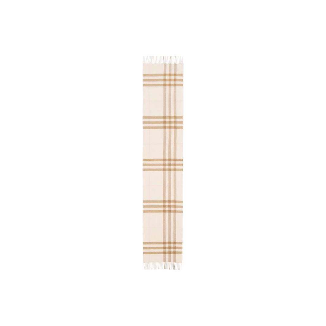 

Burberry Кашемировый вязаный шарф унисекс, Ecru