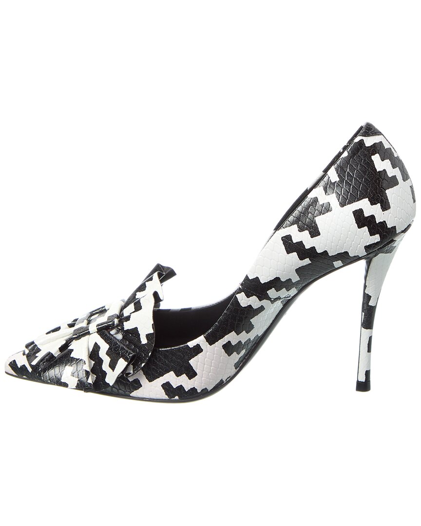 Туфли Roger Vivier Dec Frilly с тисненой кожей, черный — фото 2