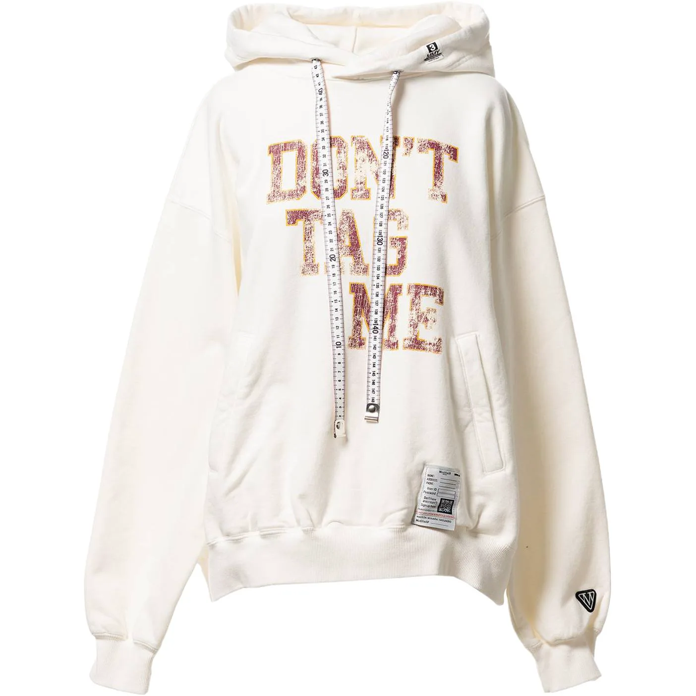 

SS26 Don't Tag Me Принтованная худи женская Maison Mihara Yasuhiro, белый