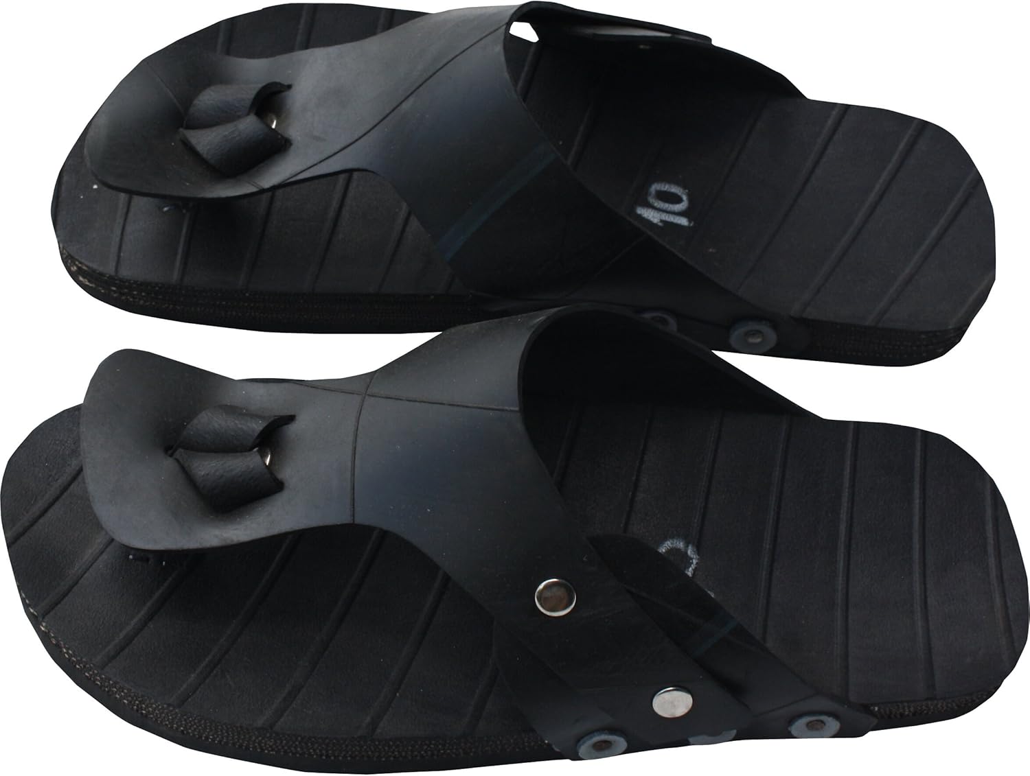 

Сандалии из переработанной резины от Full Funk с двойной петлей в римском стиле, черный