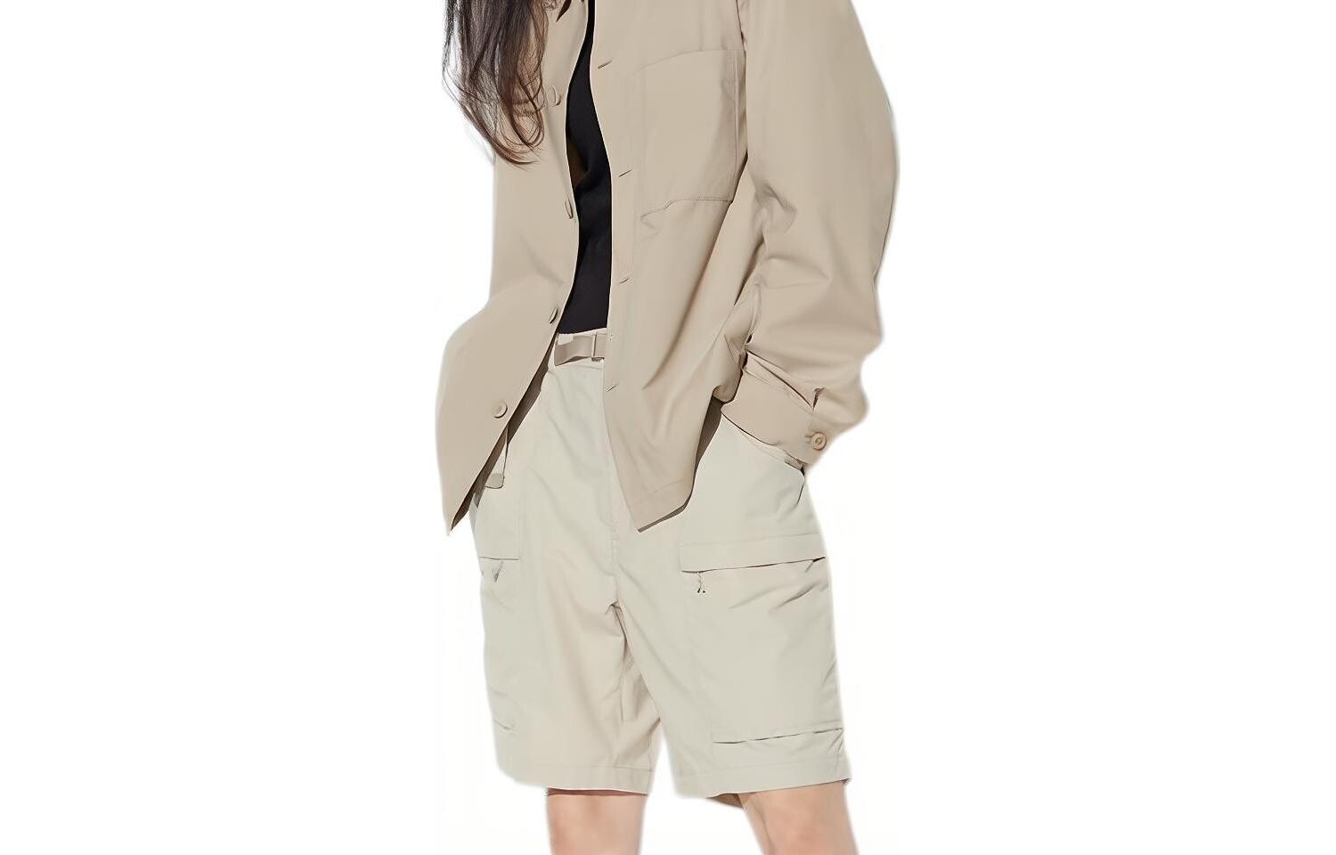 

UNIQLO Повседневные шорты унисекс, цвет Beige