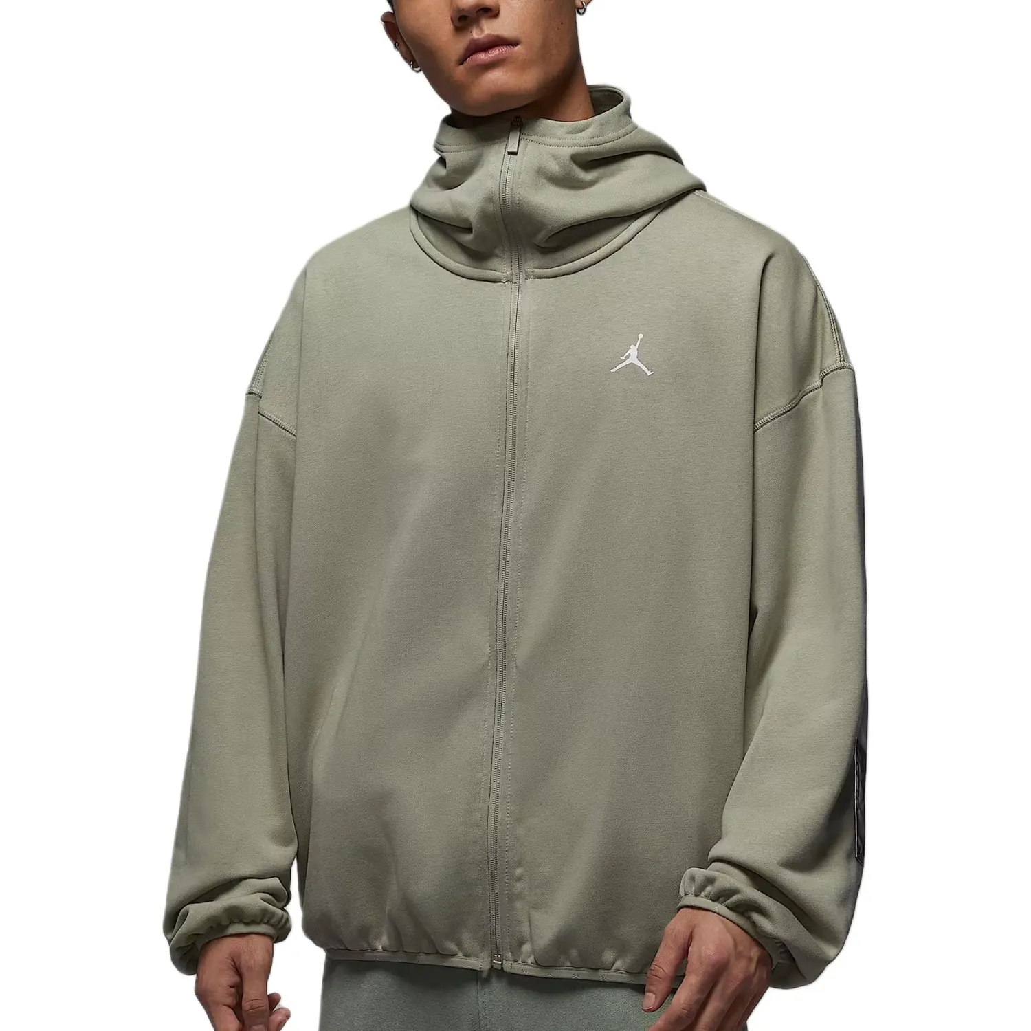 

Бруклинский мужской худи на молнии Hike Mike Jordan, fir wood зеленый/bright желтый/metallic серебряный