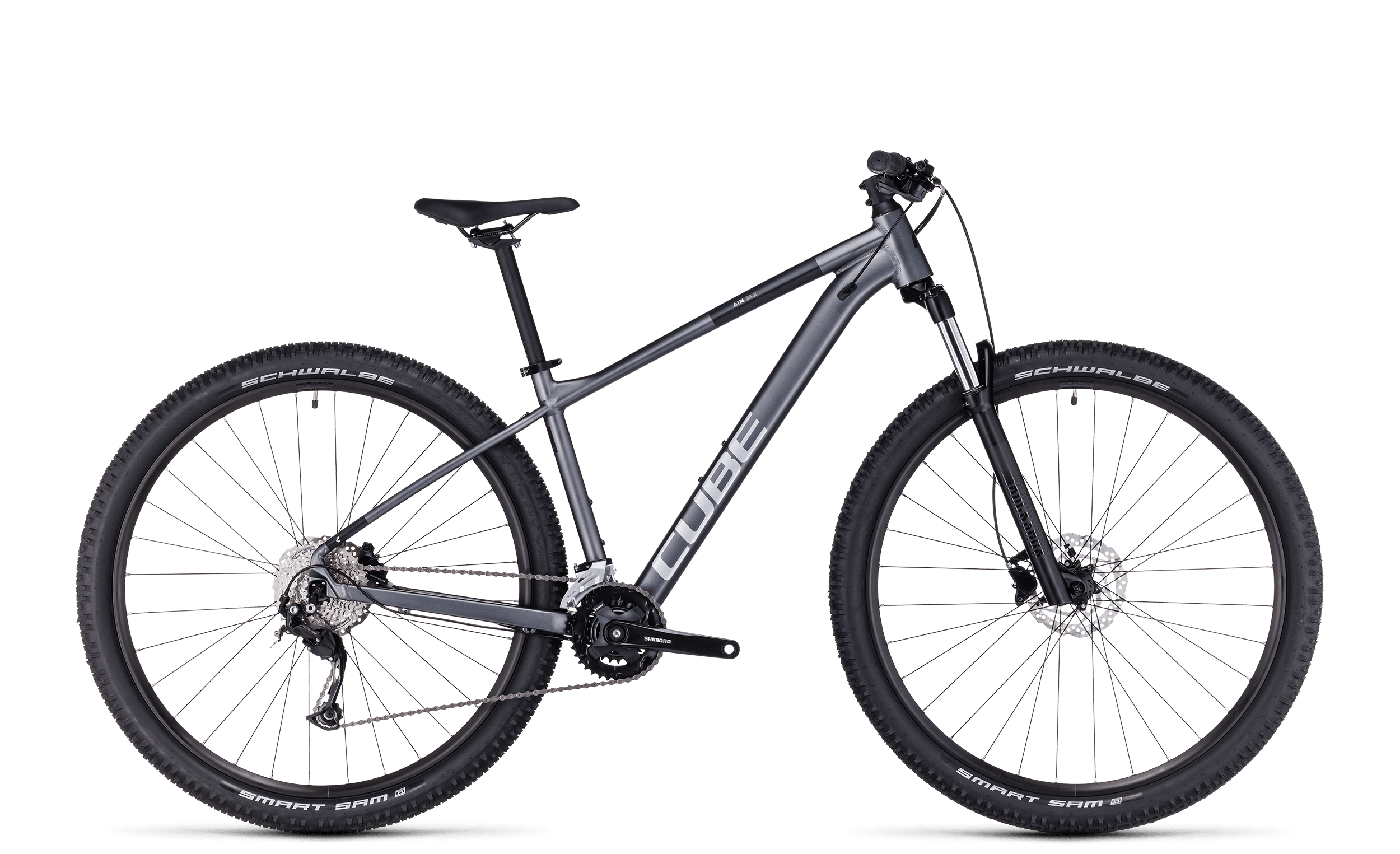 

Велосипед хардтейл Cube Aim SLX, graphite´n´metal