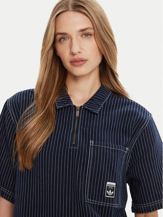 Поло loose fit Wabash JW0169 Adidas, синий — фото 4