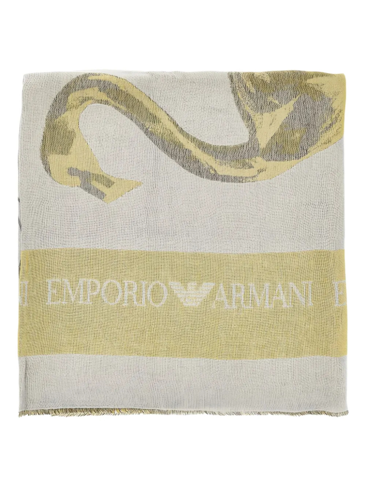 

Шарф с логотипом-жаккардом Emporio Armani, зеленый