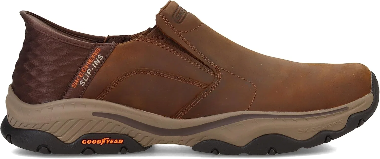 Мужские кожаные слипоны Skechers Craster Lanigan Twin Gore с закругленным носком, коричневый — фото 2