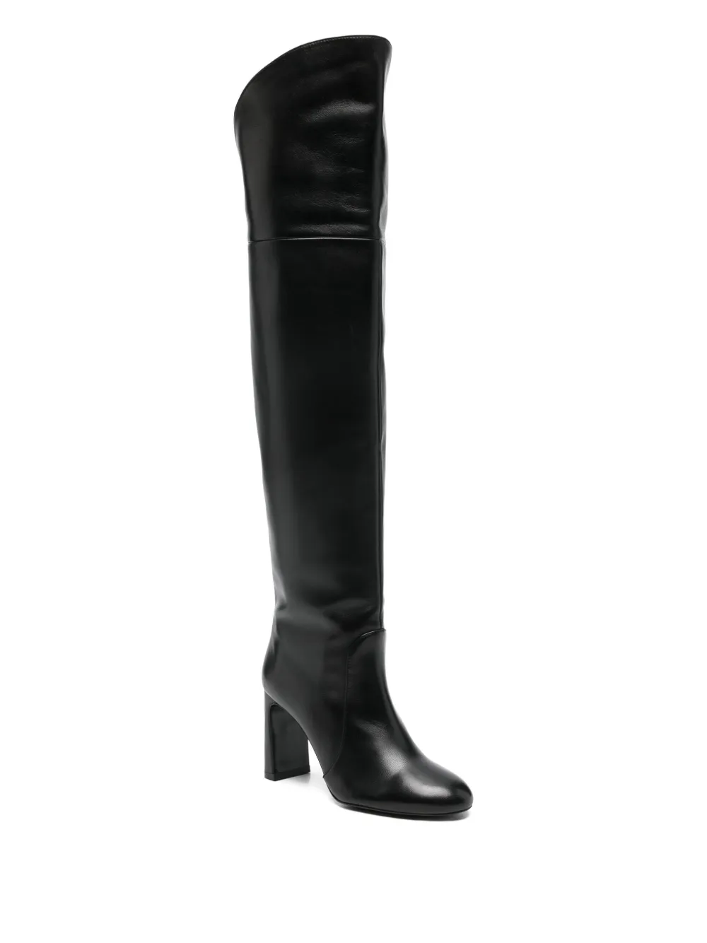 Сапоги-чулки из мягкой кожи выше колена Stuart Weitzman, черный — фото 2