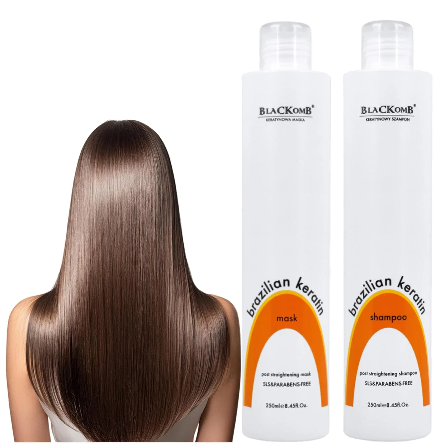 Набор для ухода за волосами после кератинового выпрямления от Keratin Set Blackomb, Shampoo + Hair Mask