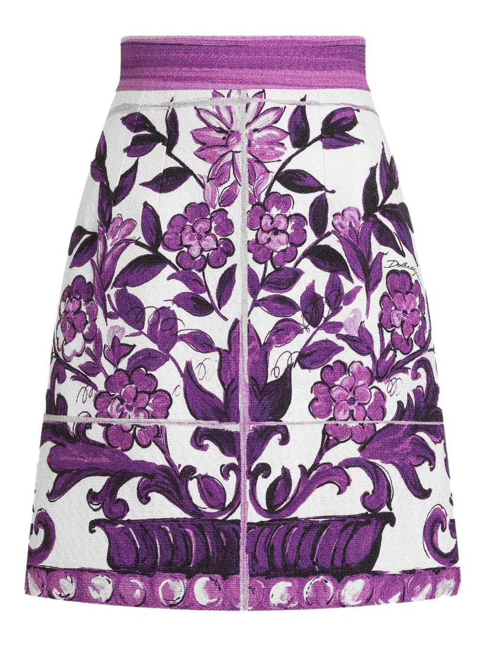 

Юбка с принтом Majolica DOLCE & GABBANA, фиолетовый