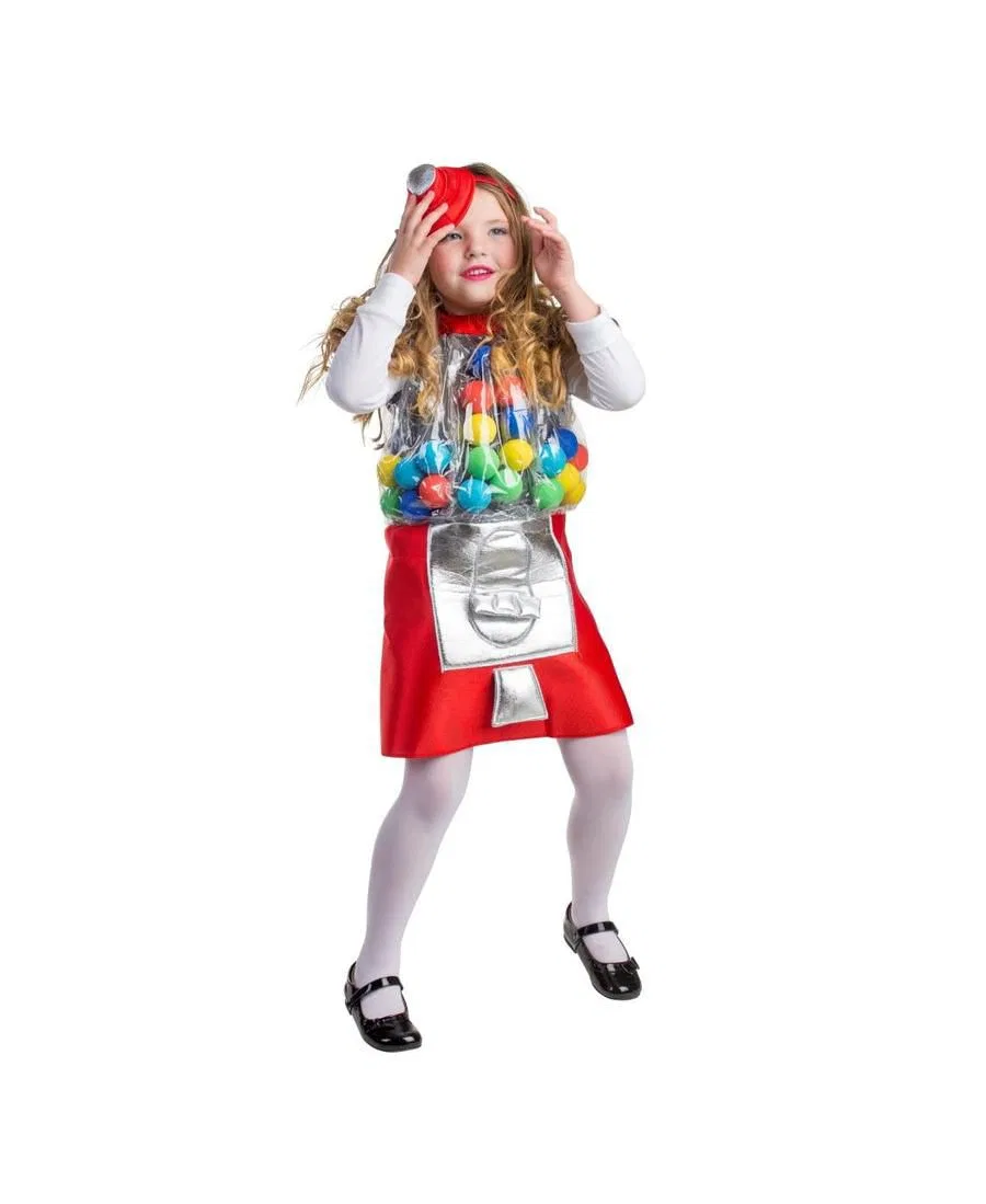 Костюм в виде автомата для жевательной резинки - для девочек Dress Up America, красный — фото 2