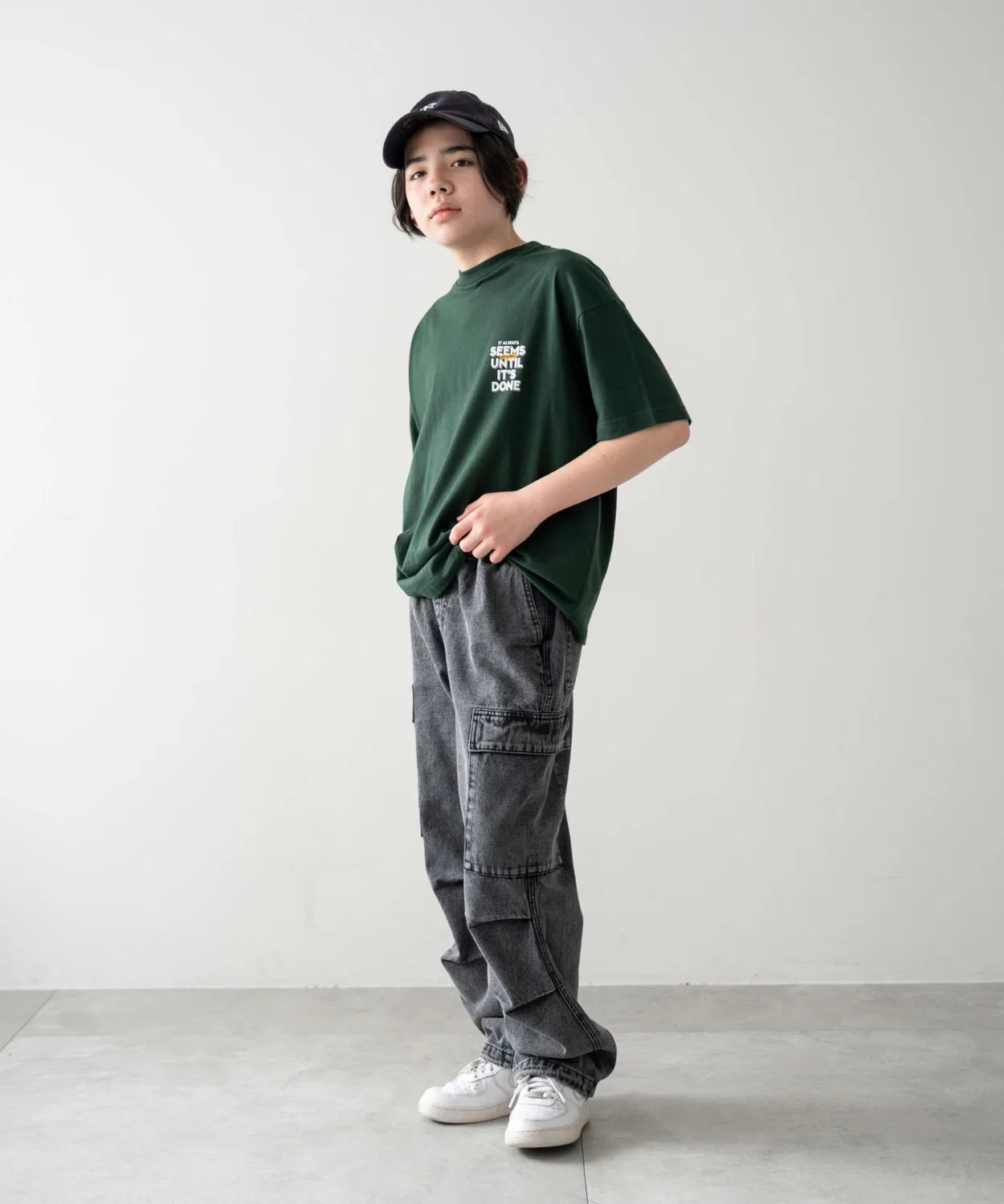 Джинсовые карго-брюки WEGO, детские, цвет чёрный — фото 2
