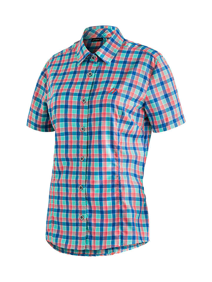 

Maier Sports Функциональная рубашка "Филина" в сине-бирюзово-красной расцветке