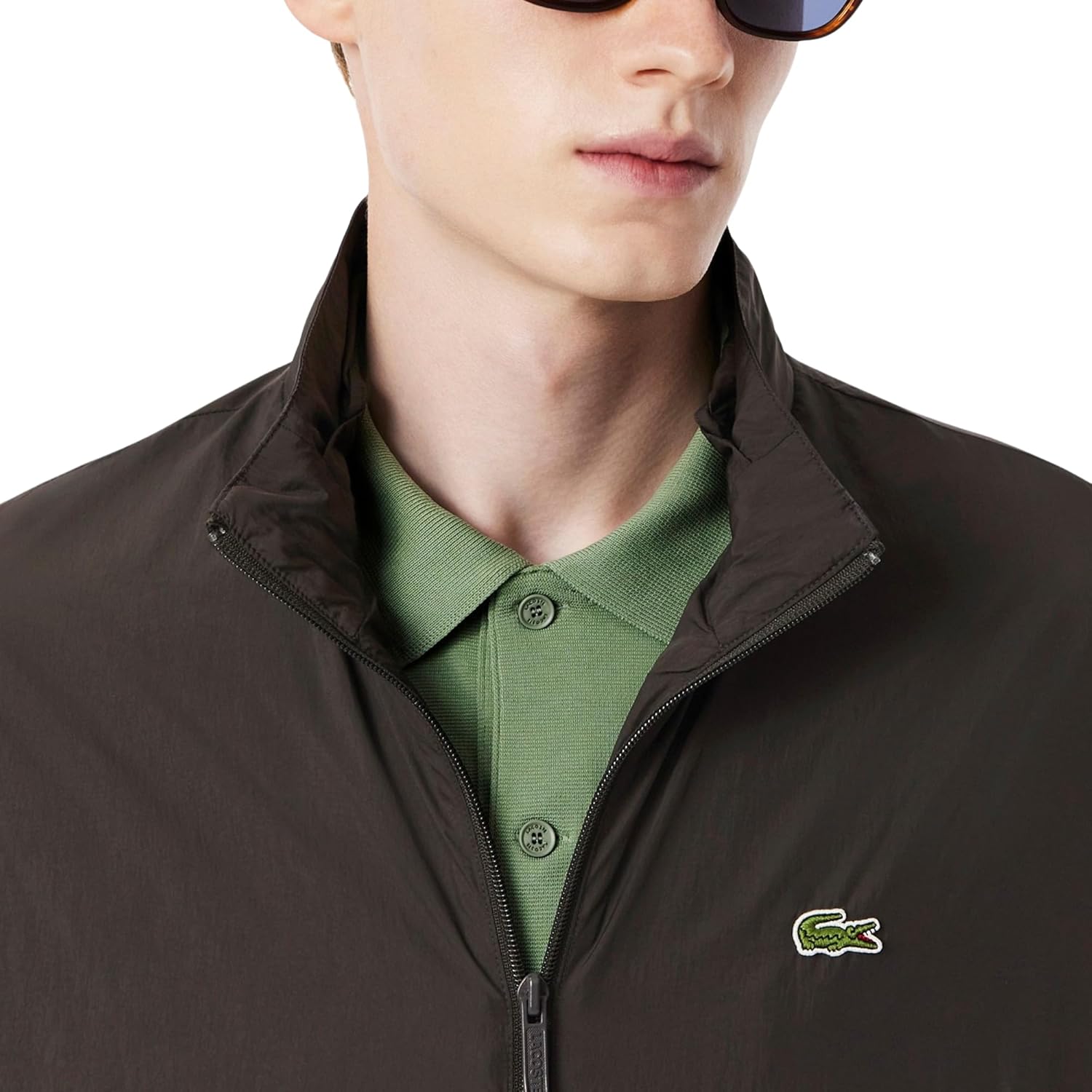 Мужская водоотталкивающая спортивная куртка с капюшоном Lacoste, Port — фото 2