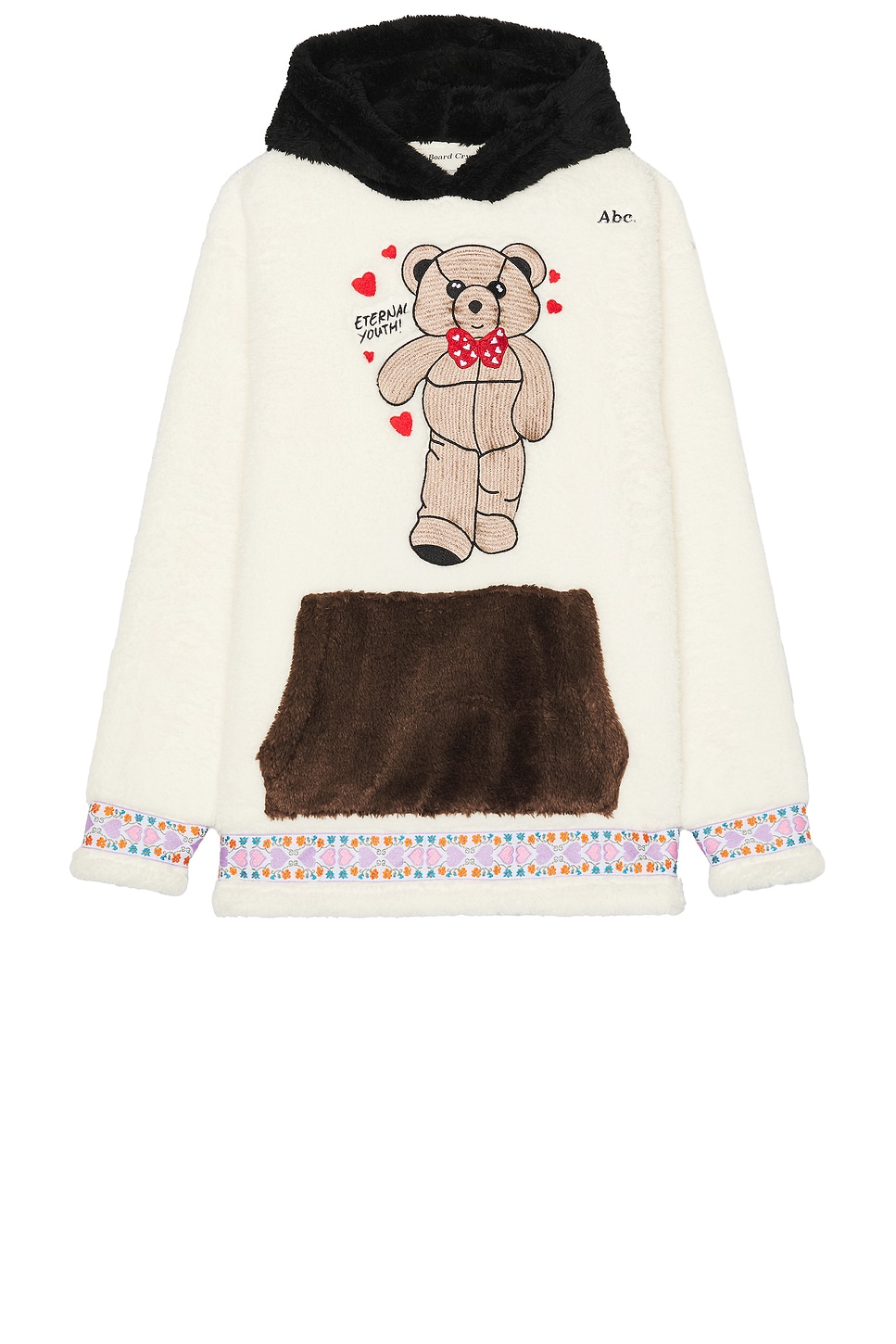 

Толстовка с капюшоном из флиса с медвежьим патчем Advisory Board Crystals, ecru