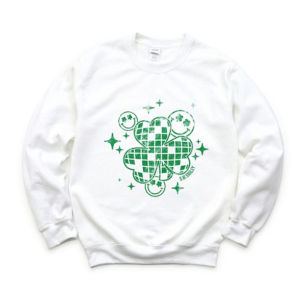 

SWSmiley disco clover - женский свитшот с принтом Simply Sage Market, White, Белый, SWSmiley disco clover - женский свитшот с принтом Simply Sage Market, White