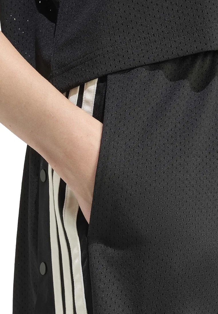 Шорты спортивные, сетчатые, Stadium Mesh Adidas, белый/черный — фото 4