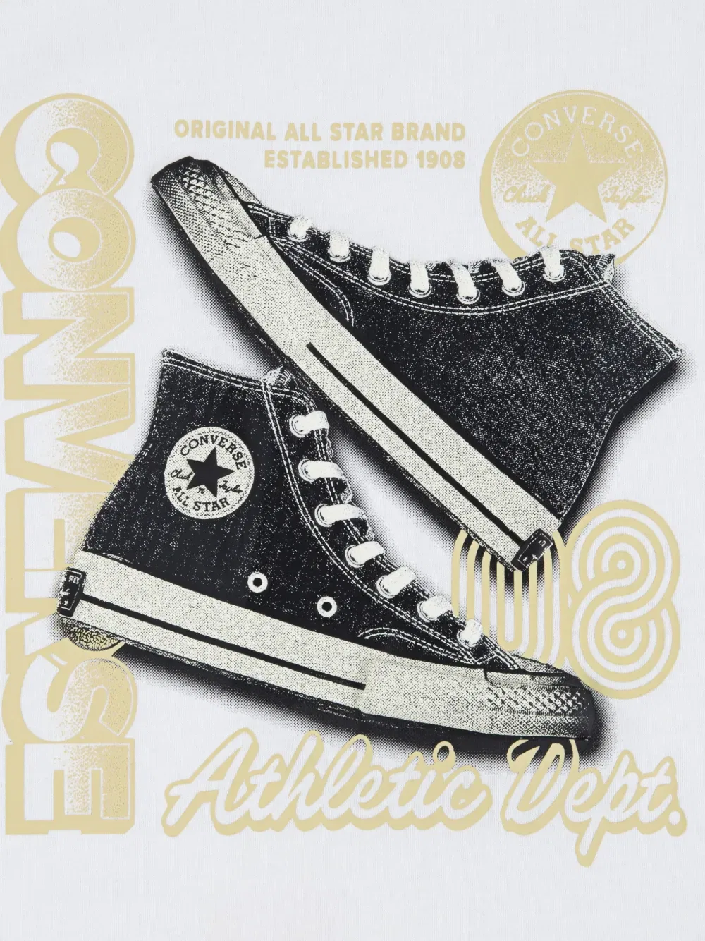 Футболка с графическим принтом Converse Kids, белый — фото 4