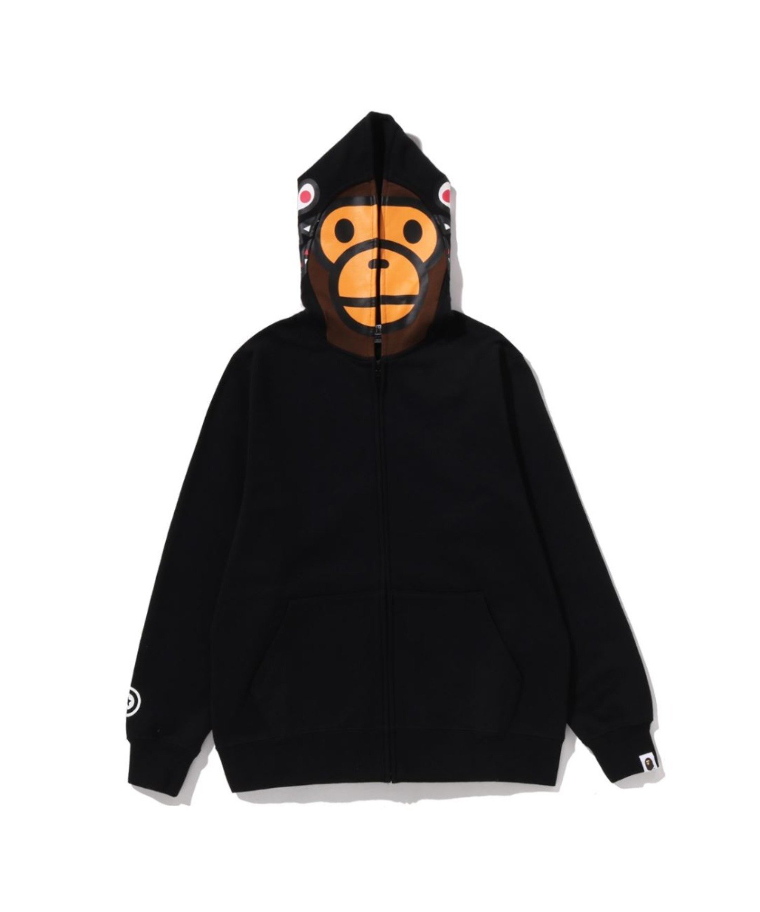 Толстовка на молнии MILO Shark A BATHING APE, BLACK