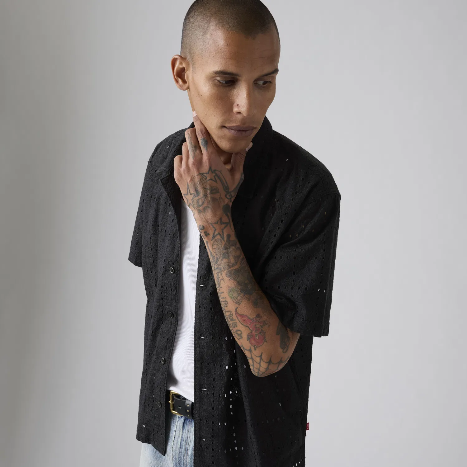 Рубашка с перфорацией Sunset Camp Levi's, Black