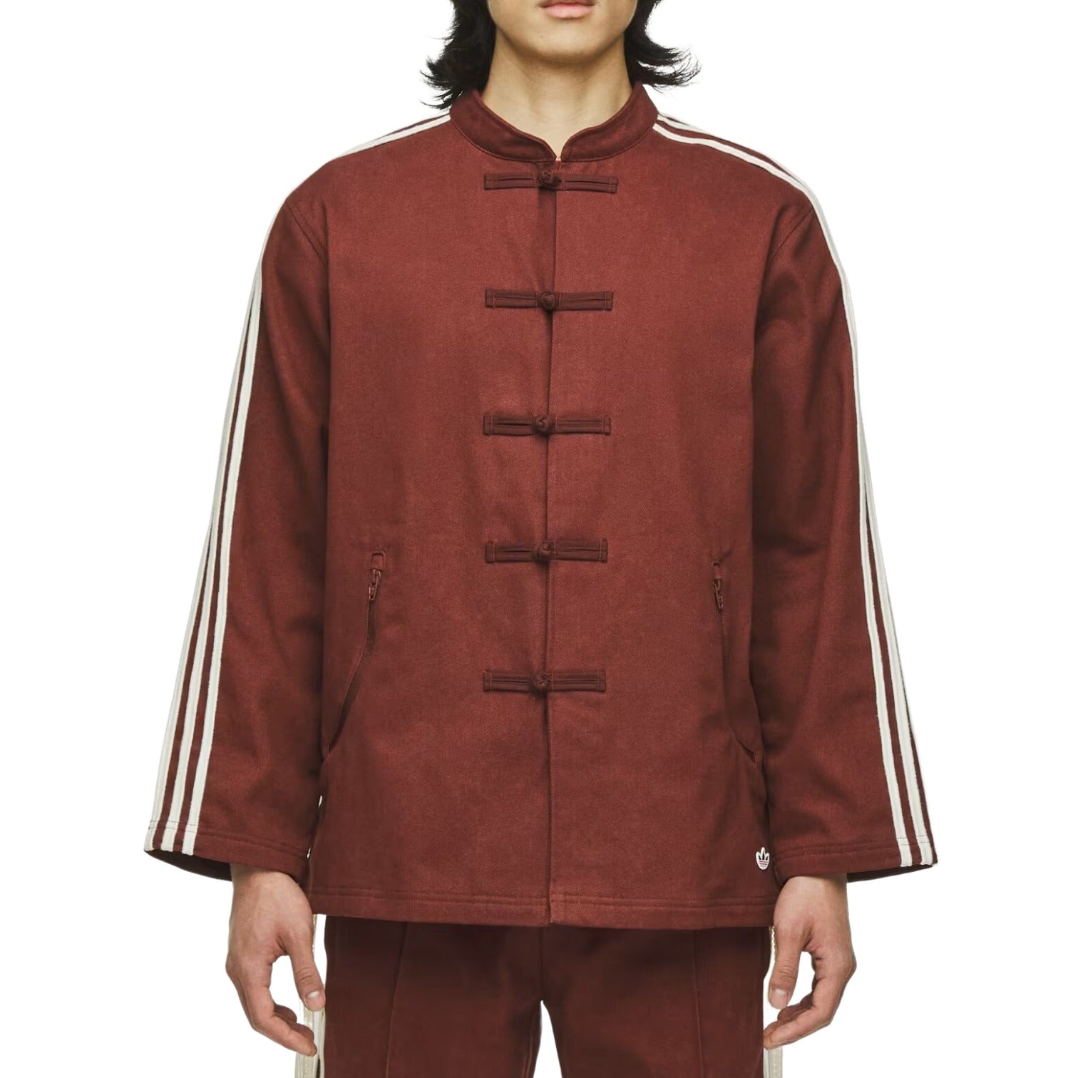 Спортивная куртка Adidas x CLOT by Edison Chen, цвет «лисий коричневый» — фото 3