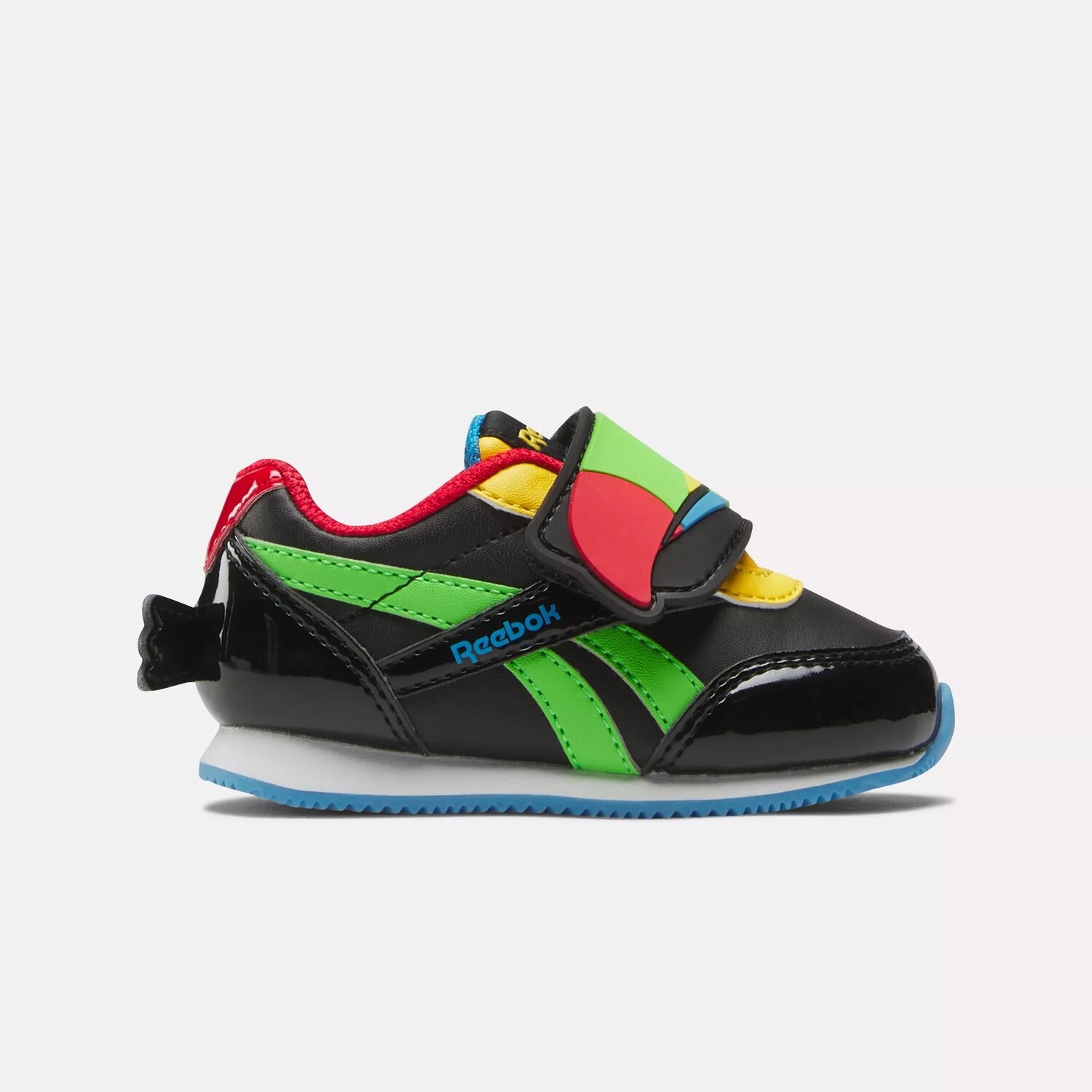 

Кроссовки Reebok Royal Classics Jog 2.0 KC, цвет Core Black/Lime Slime/Always Blue