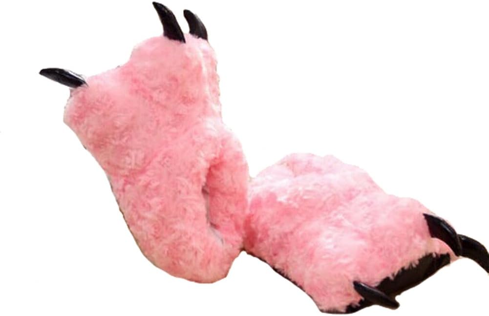 

Домашние тапочки TONWHAR для взрослых унисекс, с мультяшным дизайном и лапками, розовый