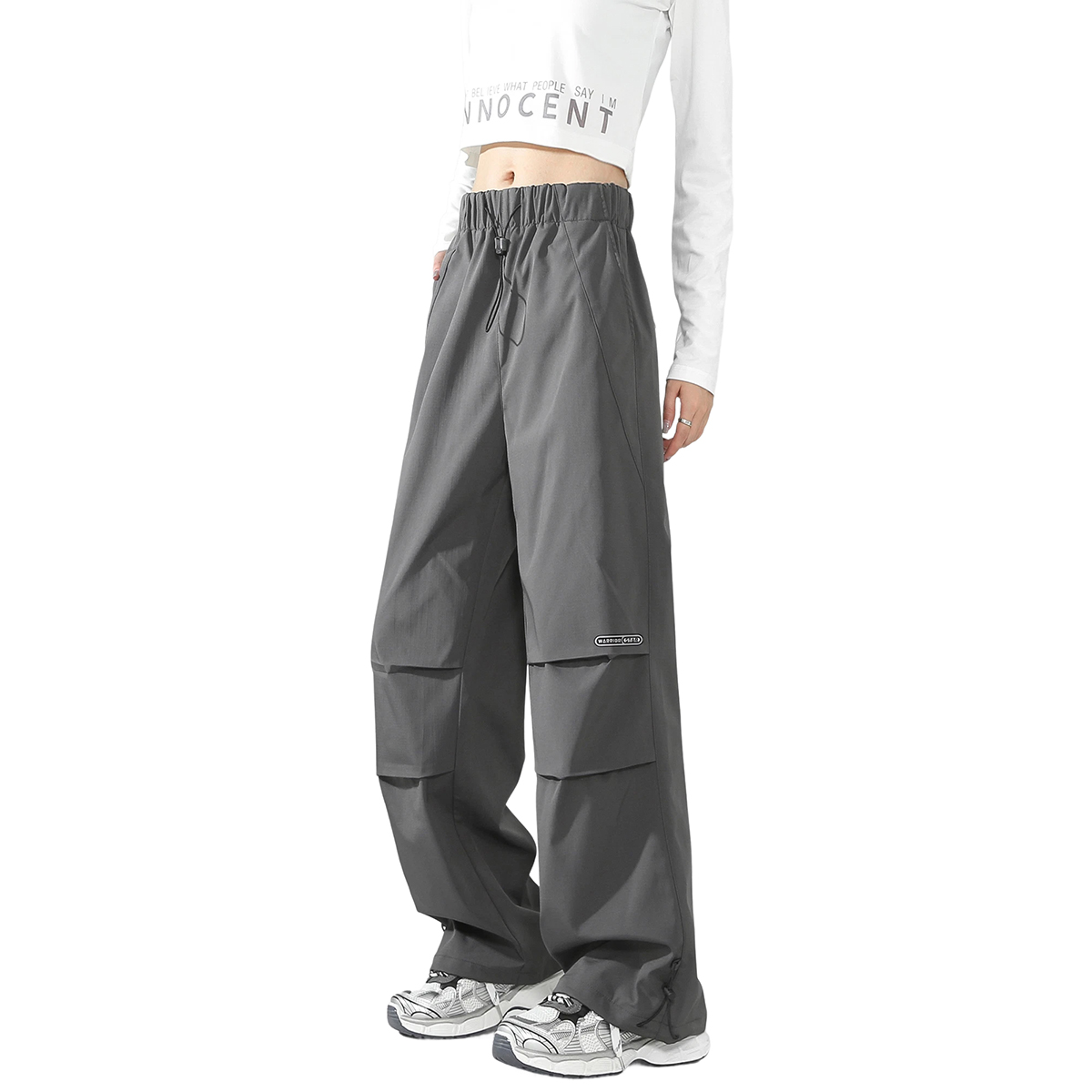 

Брюки Casual Open Ended Smiling Collection для женщин, умеренный прямой крой WARRIOR, серый