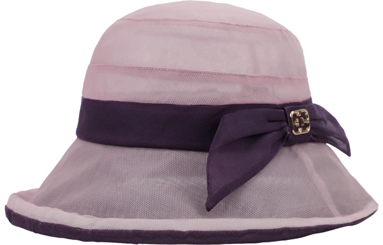 

Шляпа-ведро из 100% шелка тутового дерева Women's ELLE, фиолетовый