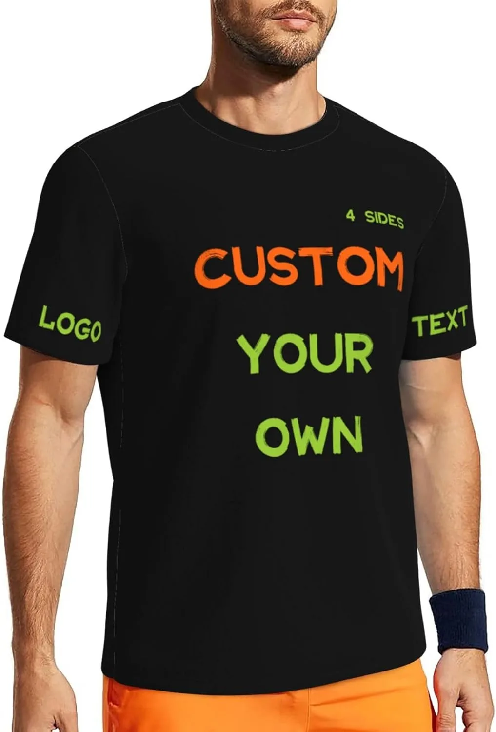Футболка Custom с принтом на 4 сторонах для мужчин — фото 2