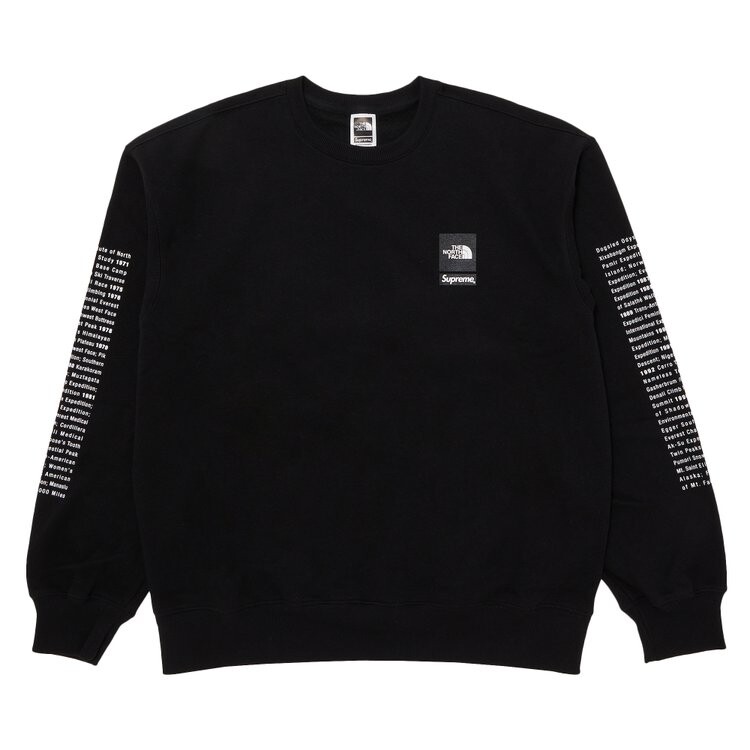 

Толстовка Supreme x The North Face Crewneck, черный