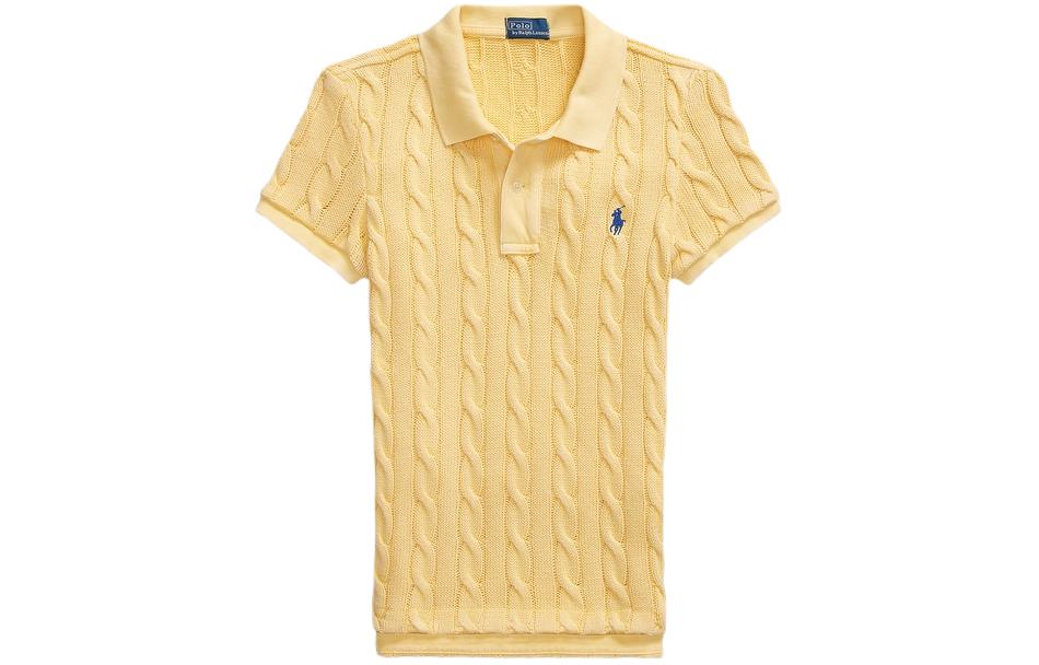 Вязаная поло Polo Pony Polo Ralph Lauren, осенний дневной желтый — фото 2