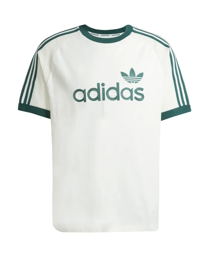 

Премиальная вязаная футболка кремового цвета Adidas, белый