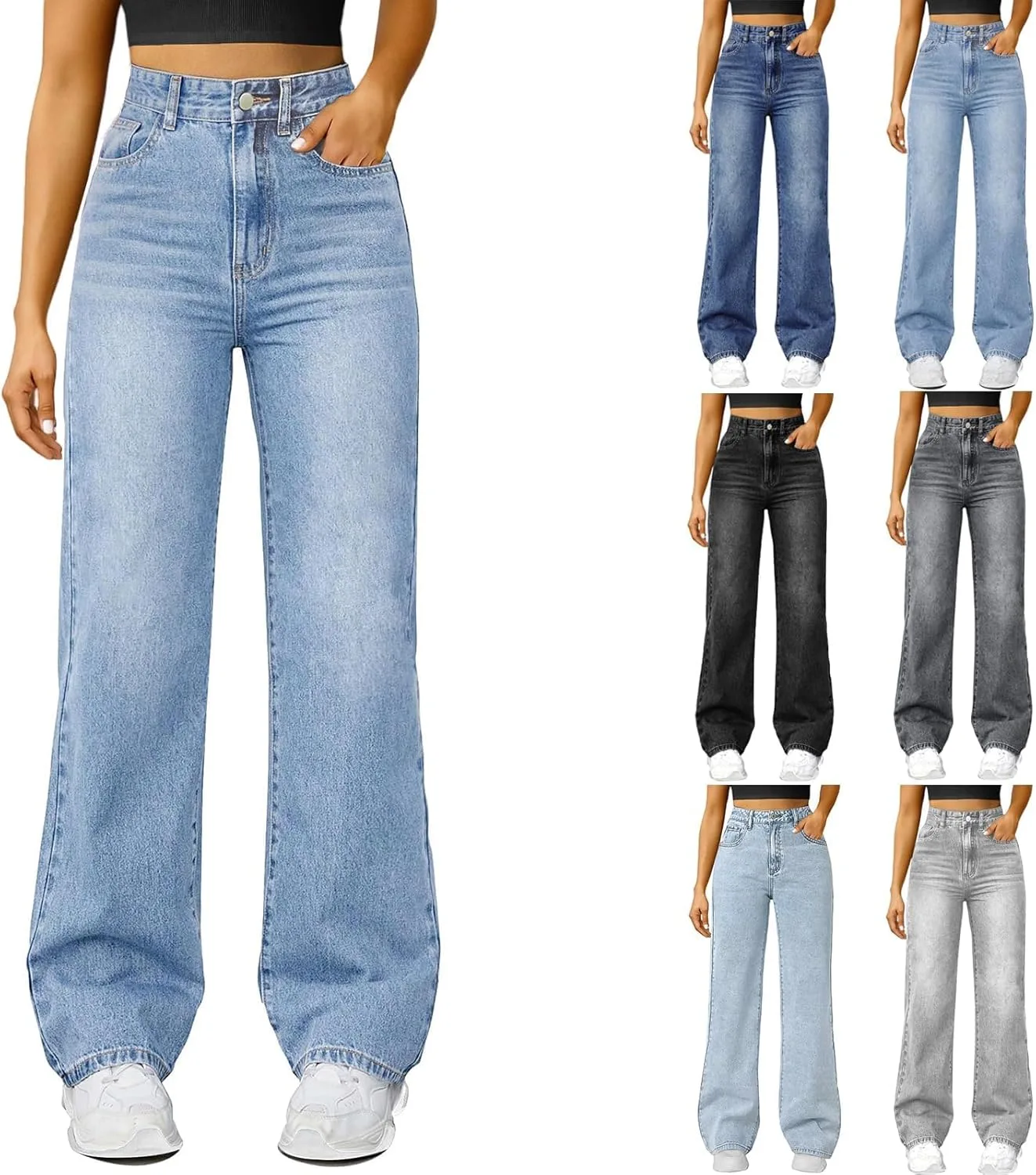 

Джинсы для женщин, прямые, высокие