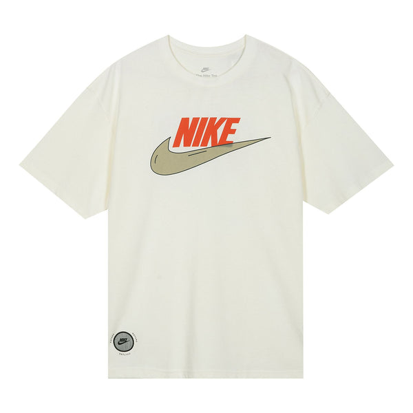 

Футболка Men's Nike Multi-Color Printing Logo Round Neck Short Sleeve White T-Shirt, мультиколор