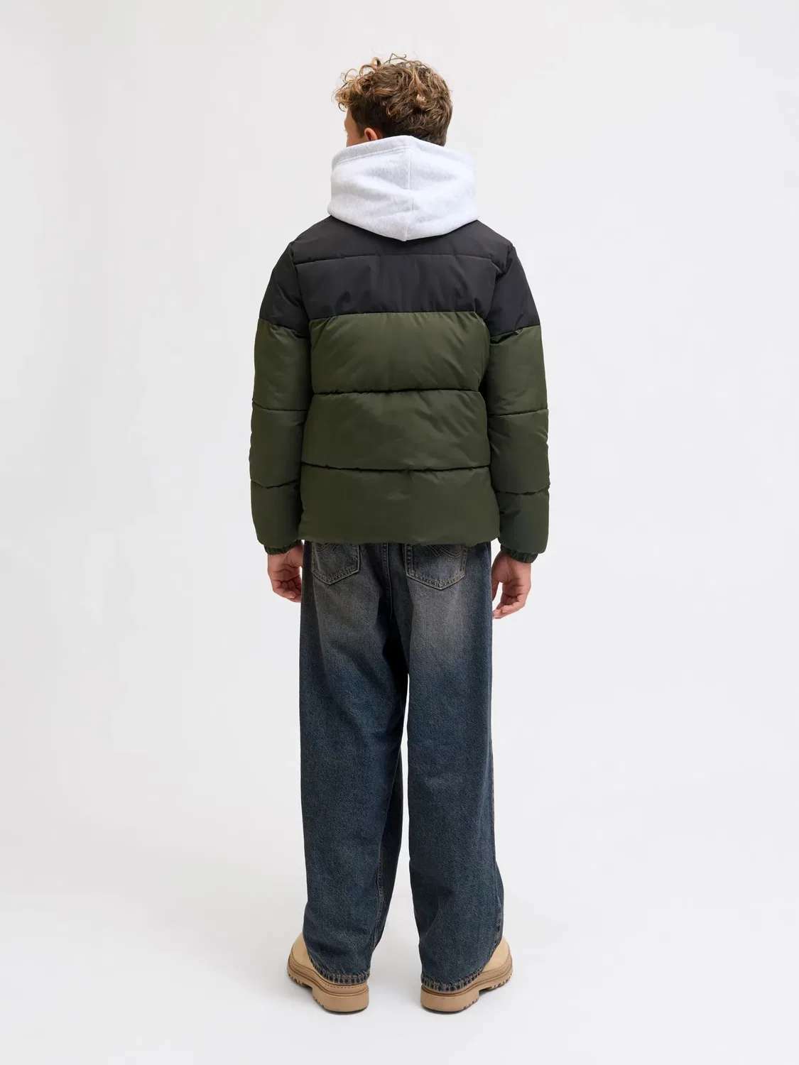 Стеганая куртка с капюшоном JACK & JONES Junior, розовый — фото 3