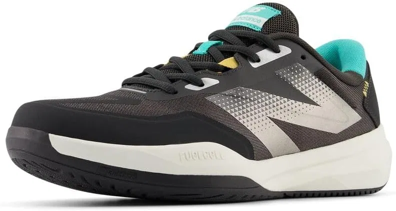 Мужские теннисные кроссовки New Balance, цвет Black Cement/Cyber Jade/Clementine