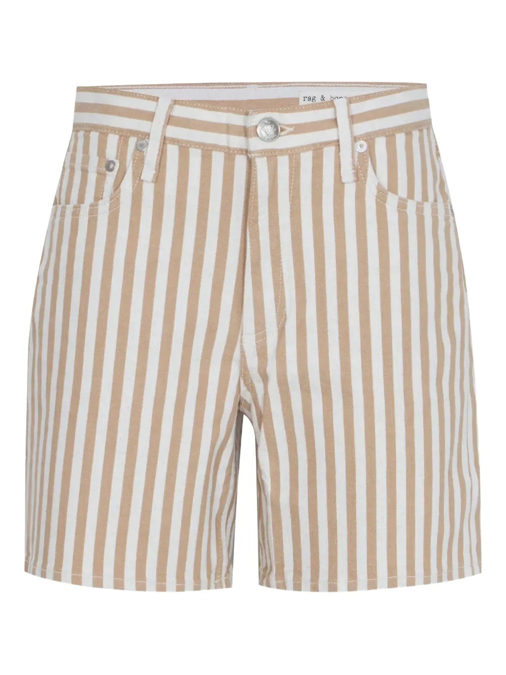 

Шорты с завышенной талией в полоску rag & bone, нейтральный