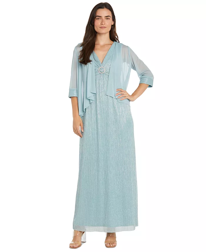 

Женский комплект из двух предметов: пиджак и платье R & M Richards, зеленый