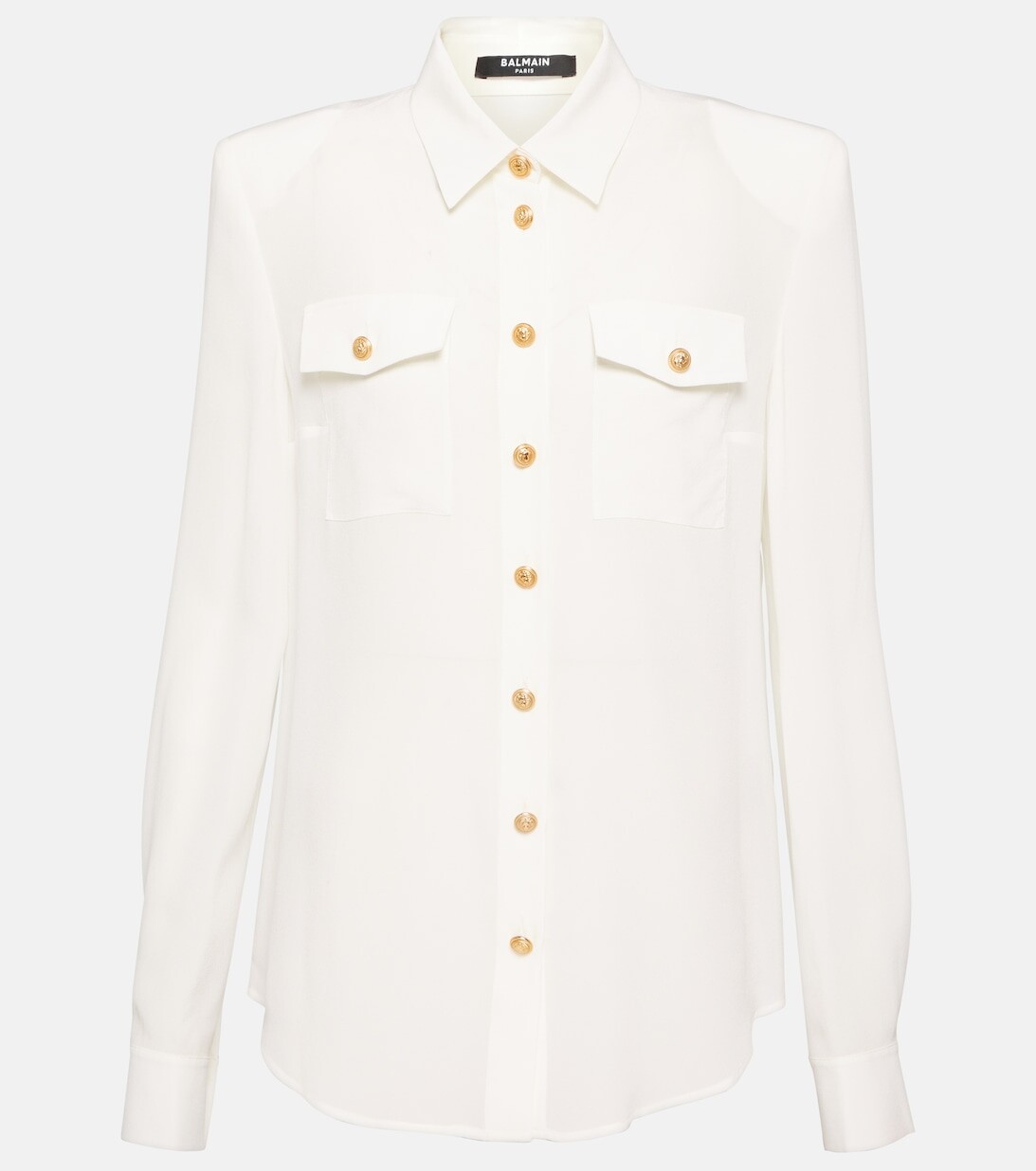 

Рубашка из крепдешина BALMAIN, белый